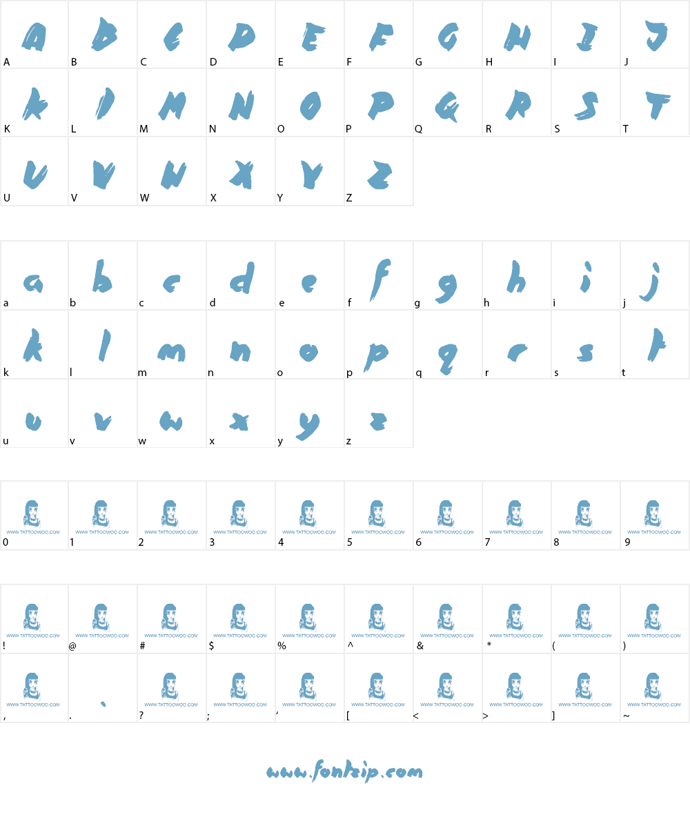 Times are Hard Font Character